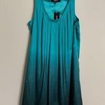EXPRESS  Sleeveless Green Ombré Bubble Shift Dress Silk Spandex Size Small New Photo 0