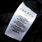 Sandro NWT Lidwine in Black Cotton Poplin Lace-Trimmed A-Line Dress 36 / US 4 Photo 2