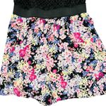 Xhilaration Black Crochet Floral Print Sleeveless Romper Girly Feminine MEDIUM Photo 4