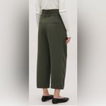 COS  green  belted paper-bag cropped trousers 4 Photo 4