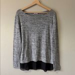 Kut From The Kloth  Knit Layered Sweater Top Size S Long Sleeve Gray Black Photo 1