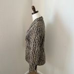 Pam & Gela  Ocelot Blazer Women's Size Petite‎ Jacket Button-Down Cotton Photo 4