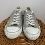 Converse  All-Star Chuck Taylor Silver Glitter Low Sneakers shoes Size 7 Metallic Photo 3