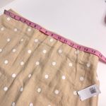 Old Navy Imperfect NWT Linen blend mini skirt white polka dot tan skirt large  Photo 7