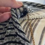 Pinc Grey & Black Tunic top size Medium with attached Necklace Photo 2