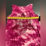 Lucky Brand Pink Tie Dip Dye Sleeveless Top Boho Floral Print Women's Sz… Photo 3
