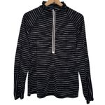 Athleta Athletic Pullover Black and White Striped Photo 0