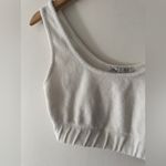 ZARA  White Terry Texture Scoop Neck Bralette Crop Top Photo 1