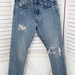 Levi's Levi’s 501 Skinny Distressed Button Fly Mom Jeans Women 28 x 28 Blue Photo 0