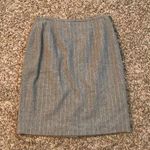 Ellen Tracy Linda Allard  grey wool pinstripe skirt Photo 0