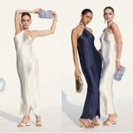 Cult Gaia NWOT  Renata Draped Fringe Halter Gown Off White Bridal Wedding Size M Photo 9