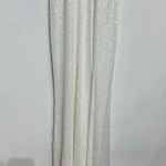 AQUA  Ivy White Sequined Cross Neck Halter Maxi Gown Sz 8 NWT Photo 4