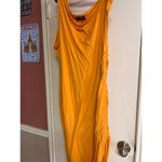 Lane Bryant  22/24 orange one shoulder rib tie side slinky dress Photo 1