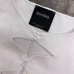 Bershka  Crystal beaded detail cut out top in white Photo 2