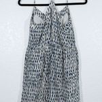 Madewell Blue Sunlight Silk Cami Printed Feathers Sundress Size 4 Photo 8