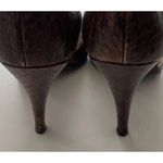 Vintage Via Spiga Snake Skin Leather Brown Multicolor Women’s Sz 8 Italy RARE Photo 9