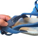 Bzees  Ritz Sparkle Machine Washable Cork Wedge Sandal Blue Photo 5