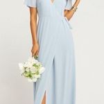 Show Me Your Mumu  Noelle Flutter Wrap Dress in Steel Blue Size Small Photo 3