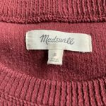 Madewell asymmetrical hem maroon ribbed long sleeve crew neck shirt Photo 2