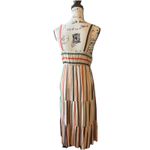 Ces Femme Striped Tiered Adjustable Straps Maxi Dress Women's Medium Size 8 Photo 8