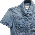 True Religion  Y2K Button Front Chambray Western Rodeo Top Size XS Photo 2