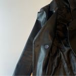 None Faux Leather double breasted fitted blazer jacket, size XS/S, NWOT Photo 14