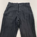 ZARA Washed Charcoal Linen Wide Leg Pant S Photo 1