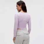 Lululemon NWT  Waist-Seamed Nulu Long-Sleeve Shirt - Lilac Ether - 6 Photo 2