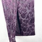 Vintage Velvet Burnout Midi Dress Womens Small NEW NOS Purple Whimsigoth Y2k 90s Photo 6