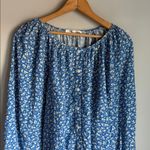 EMERSON FRY Pablo Flowers Frances Blouse Medium Blue Photo 4