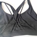 Athleta  Black Strappy mesh sports bra Sz S Photo 6