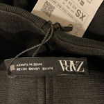 ZARA  Black High Waisted Leggings Heel Zippers Elastic Waist NWT Size XS #2314 Photo 5