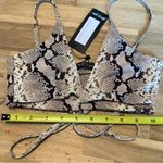 Nasty Gal NWT Snakeskin Wrap Front Bikini Top 4 Photo 2