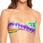 Luli Fama Groovy Baby Twist Bandeau Bikini Top NWT Photo 0