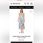 ASTR Aquata Dress in Aqua Blue Multi
 the Label/ Revolve Size Medium Photo 1