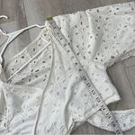 Urban Outfitters  Top eyelet tie front crop womens White large coquette feminine Photo 5