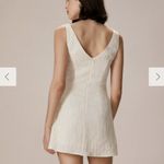 RIHOAS The Beige Boat Neck Textured Mini Dress 22 White Photo 1