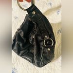 B. Makowsky Leather Shoulder Bag Black Photo 8
