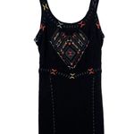 Free People Black Song of the South Embroidered Mini Bodycon Dress M Photo 2