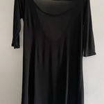 Vintage STILE BENETTON Black Women’s 3/4 Sleeve Italian Open Back Tunic Top M Black Size M Photo 0