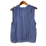 Bella Dahl Simeon Ruffle Neck Sleeveless Tank · Mykonos Blue · NWT · Large Photo 3