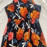 Fika The Brand Women's Dress Size Small Black With Orange, Pink, Blue Floral Orange Photo 3