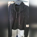 Hollister  Black Faux Fur Mock Neck Cropped Sweater Size M Photo 1