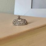 Boutique Heart Crown Silver Rhinestone Ring Sparkle Glam Promise Girlhood Star Princess Jewelry Photo 4