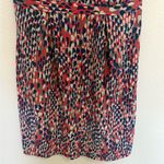 BODEN Cara Dress Blue/Coral/Gray Size 6 Embellished Stones Collar Dolman Sleeves Red Photo 5