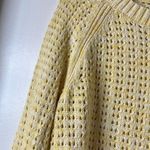 Talbots Loose Knit Preppy Beach Sweater Womens Yellow 100% Cotton Size L Photo 2