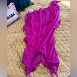 Abercrombie & Fitch NWT  all over ruffle small tall pink Asymmetrical Dress Photo 2