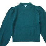 J.Crew NWT Cashmere Puff-sleeve Mockneck Sweater in Summit Green M Photo 3