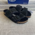Birkenstock NWT Arizona Shearling Sandals Black Size 38 US 7 Photo 4
