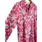LIVRO Oversized Classic Kurta Caftan Ikat Pink & White Pockets Size XS Photo 7